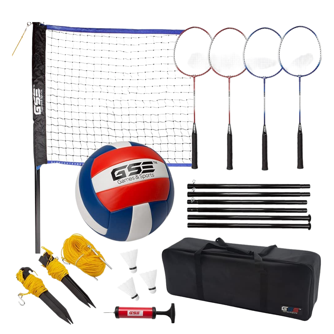 Portable Badminton Volleyball Set - Brewster Ladies' Library